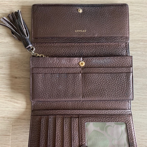 🌺Lovcat leather wallet with studs and tassel. - Picture 3 of 7